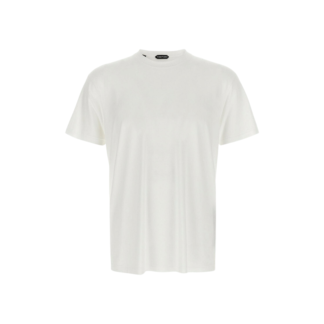 JCS004-JMT012-AW002 Tom Ford Lyocell Cotton Crewneck T-Shirt White