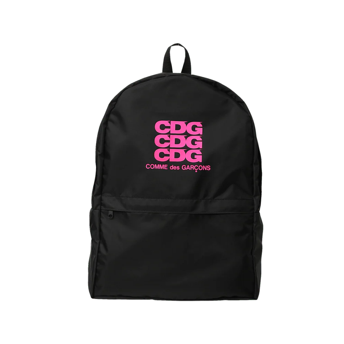 CDG 플로레센트 프린티드 백팩 블랙 핑크(CDG Fluorescent Printed Backpack Black Pink)