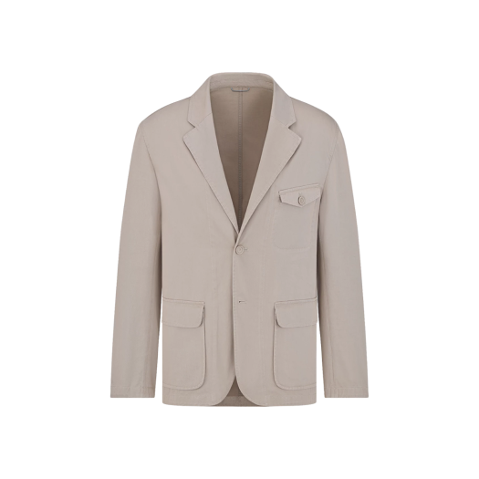 593C206A3045-C181 Dior Couture Lily of the Valley Embroidery Jacket Beige