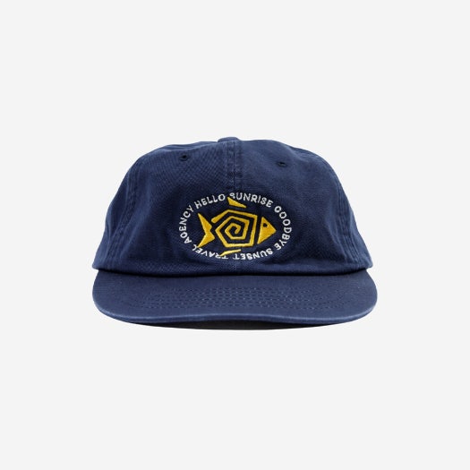 HS52CA956NV0 Hello Sunrise Fish Oval Logo Relaxed Fit 6P Cap_Navy