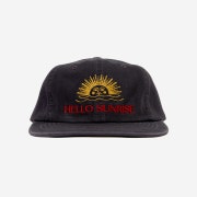 Hello Sunrise Washed Two Tone Logo 6panel Cap Charcoal