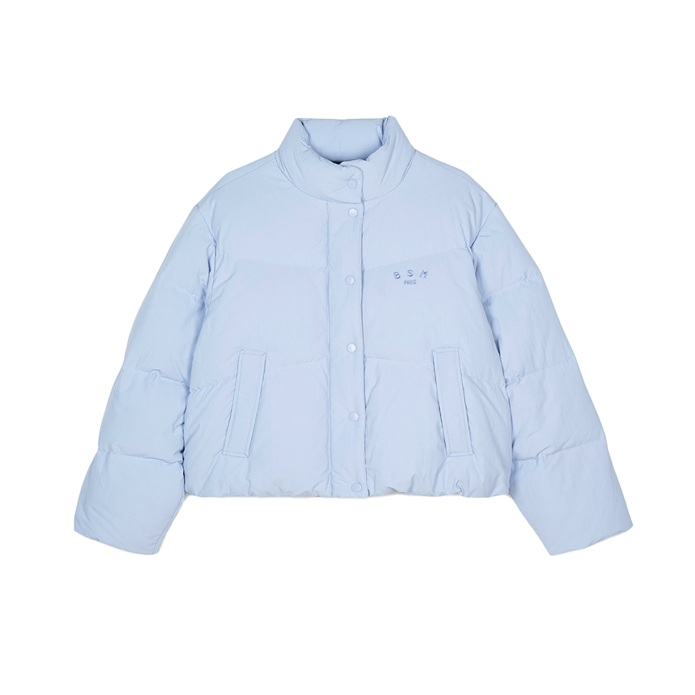 BS4FJP782VB Bensimon Cropped Puffer Duck Down Jacket Lavender Blue