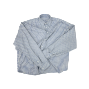 Nonnod Flexible String Check Shirt Sky Blue