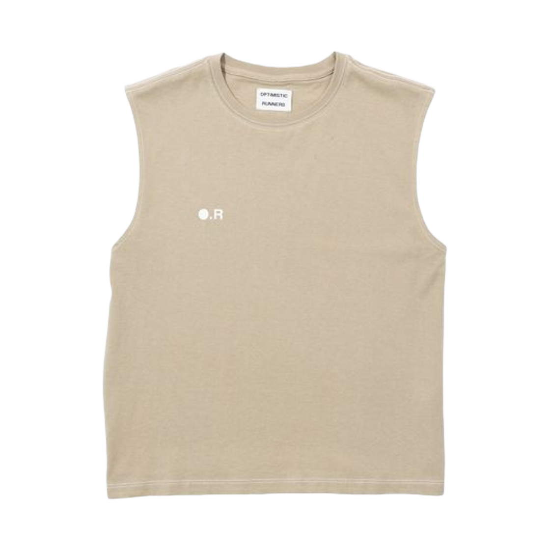 - (W) Optimistic Runners Cotton Tank Top Khaki
