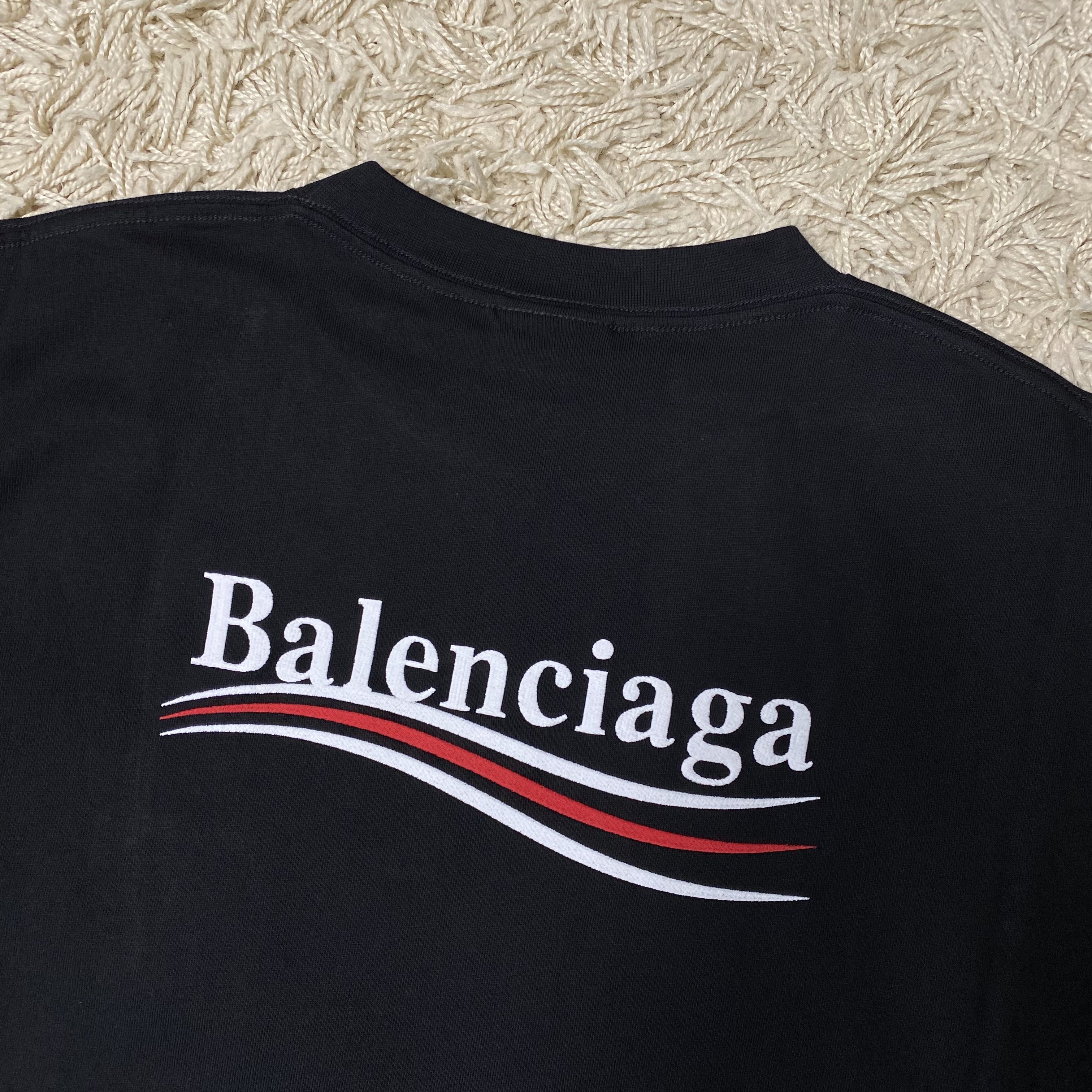 Balenciaga Political Campaign Large Fit T-Shirt Black 착용 스타일