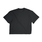 Nonnod Cropped V-Neck T-Shirt Black