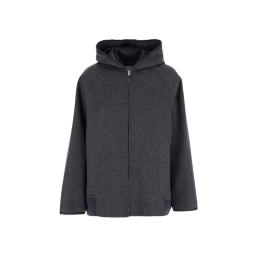 (W) Bottega Veneta Double Face Wool Blouson Charcoal Melange