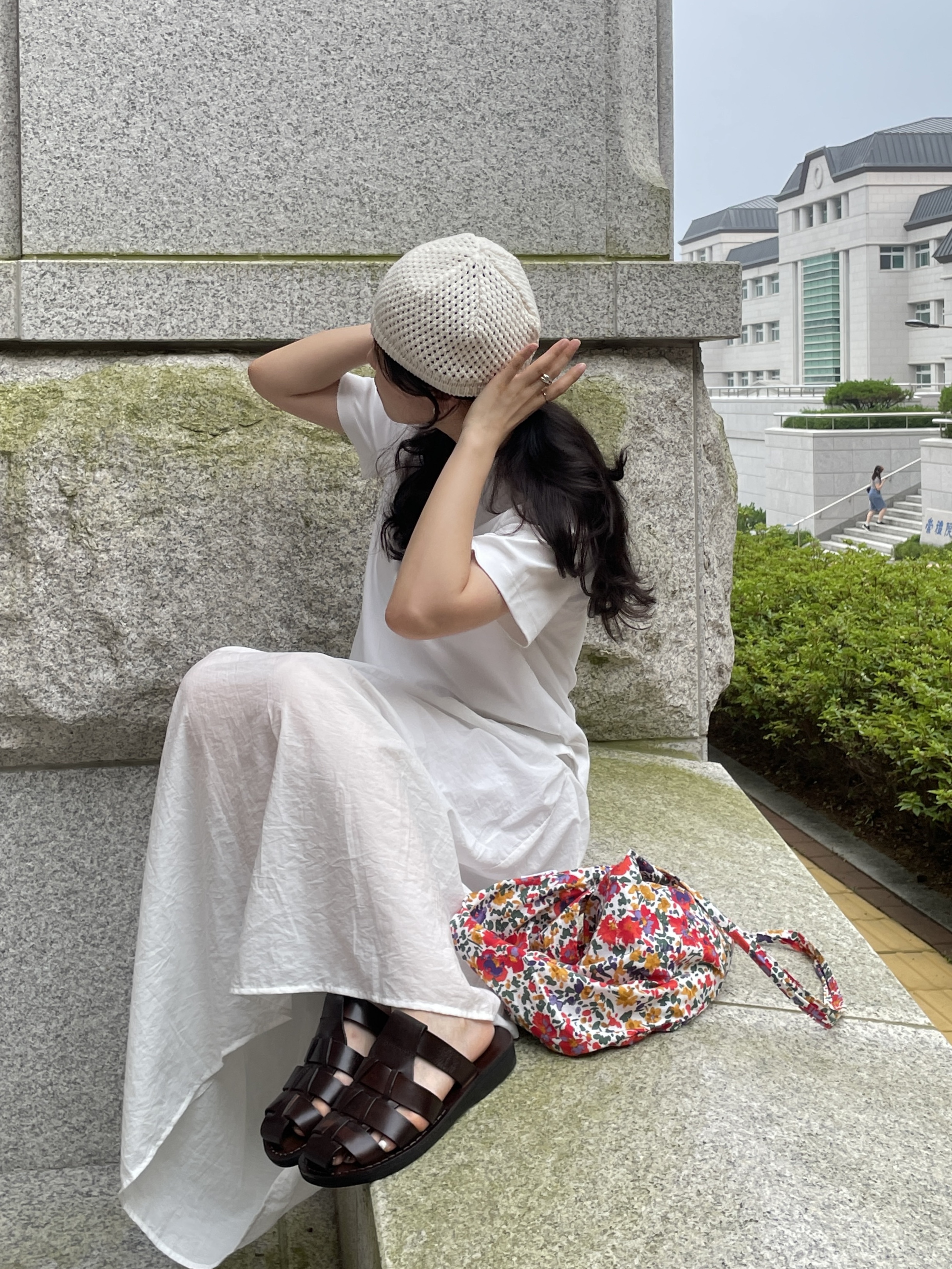 Jerusalem Sandals No.1063 Michael Slide Brown 착용 스타일 - 3