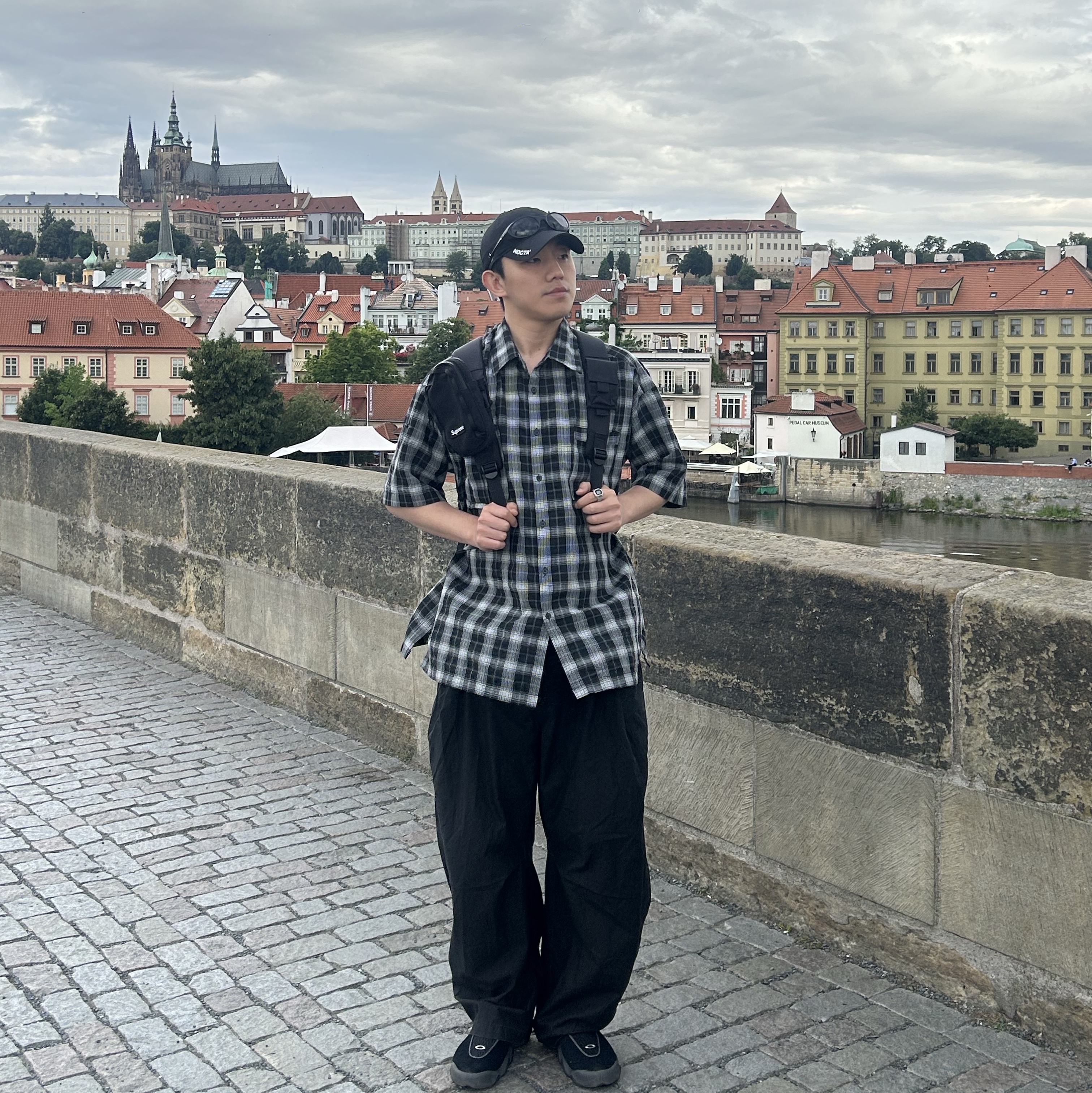 Casio 50th Anniversary Ring Watch CRW-001-1, Oakley Factory Team x Brain Dead Suede Flesh Caviar Mesh Black 착용 스타일 - 3