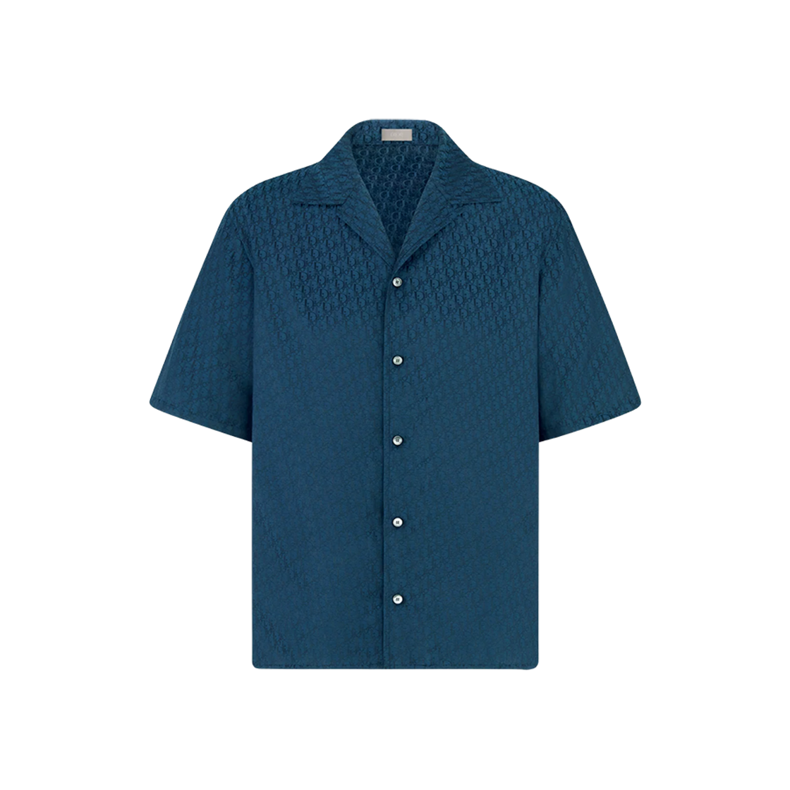 483C568A5231-C540 Dior Oblique Short-Sleeved Shirt Navy Blue