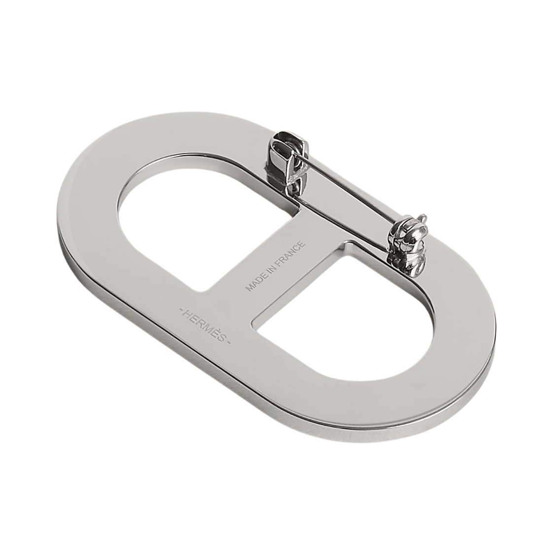 에르메스 샹달 앱송 카프스킨 브로치 메탈 & 팔라듐 하드웨어 그리 에땅(Hermes Chaine D'Ancre Epsom Calfskin Brooch Metal & Palladium Gris Etain) - 2