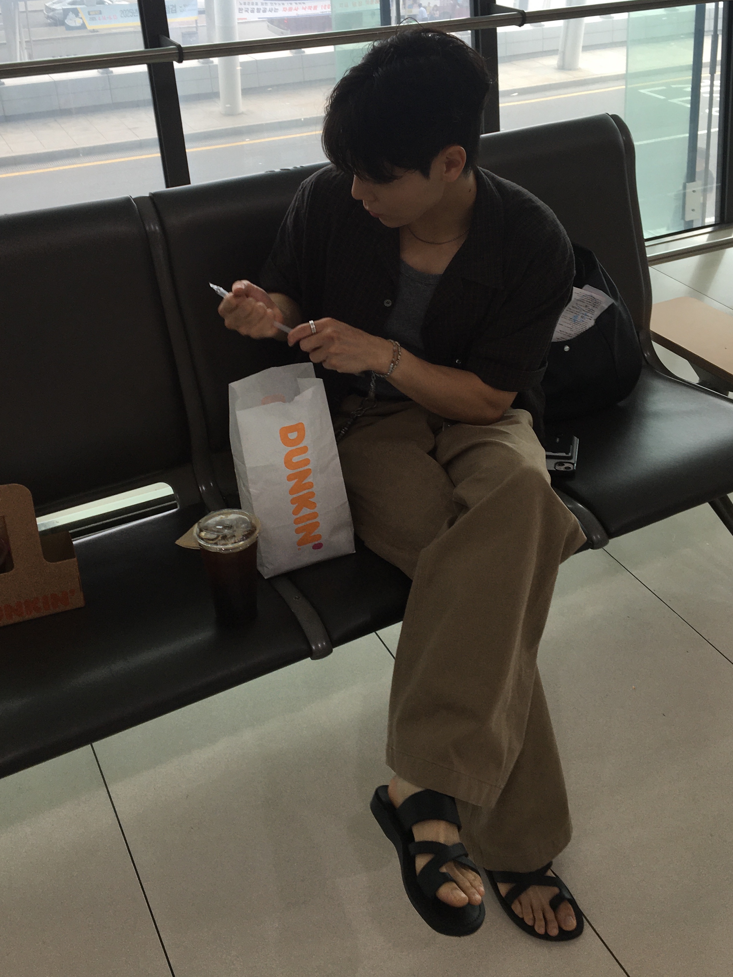 Jerusalem Sandals No.8 The Good Shepherd Black 착용 스타일 - 2