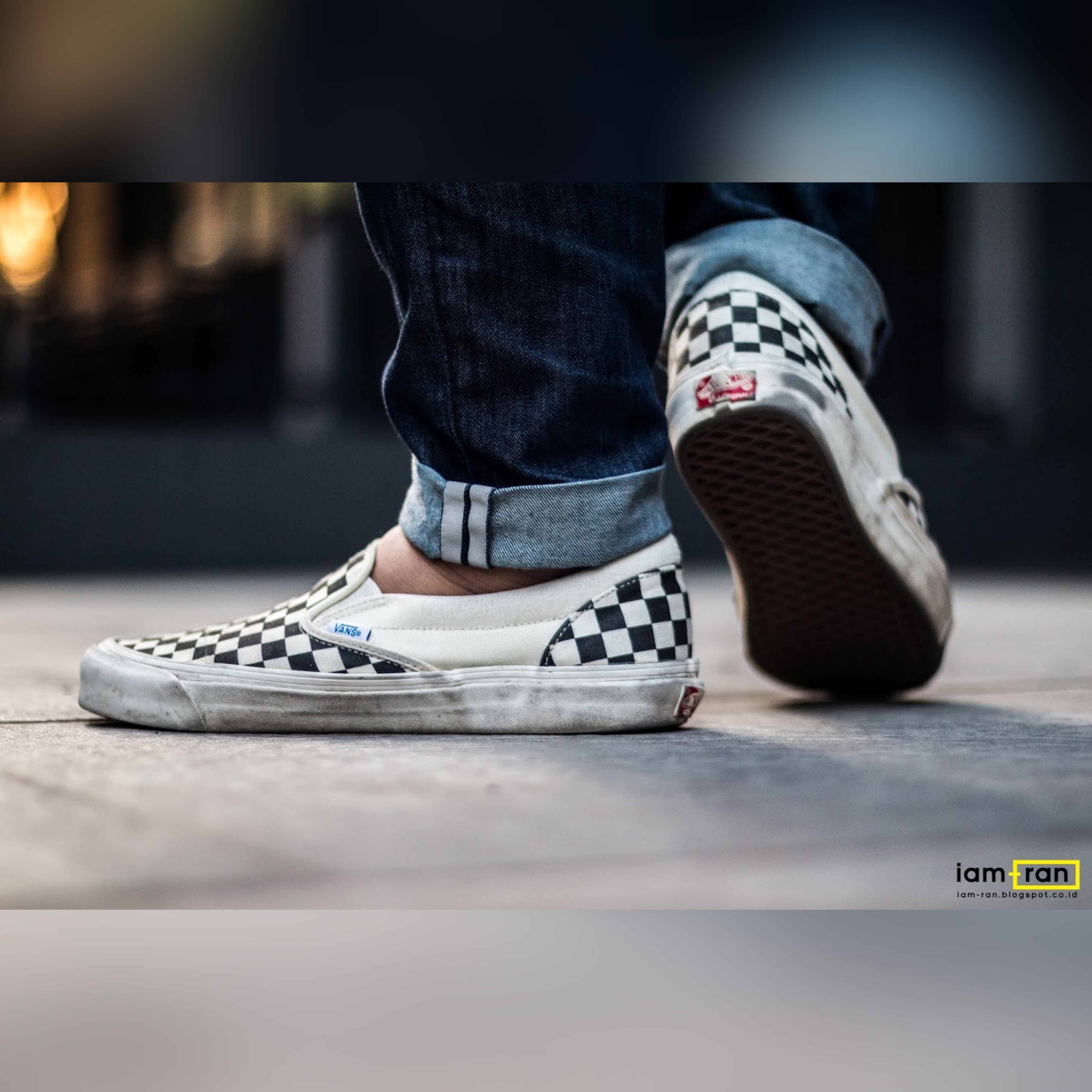 Vans Vault OG Classic Slip-On Checkerboard 착용 스타일