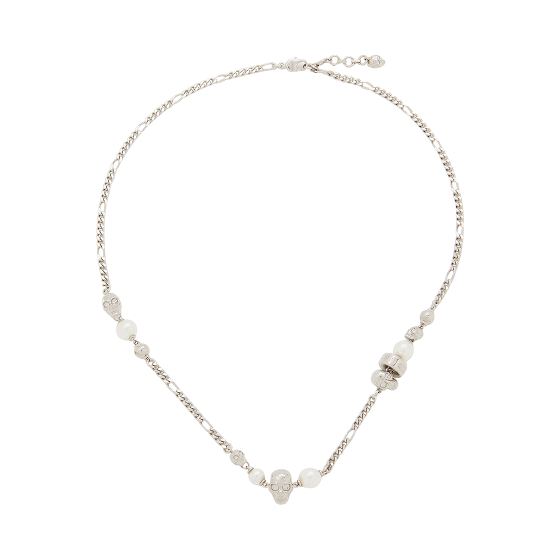 알렉산더 맥퀸 스컬 펄 네클리스 핑크 블랙(Alexander McQueen Skull Pearl Necklace Pink Black) - 1