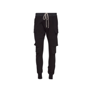 Rick Owens Cotton Cargo Jogger Pants Black