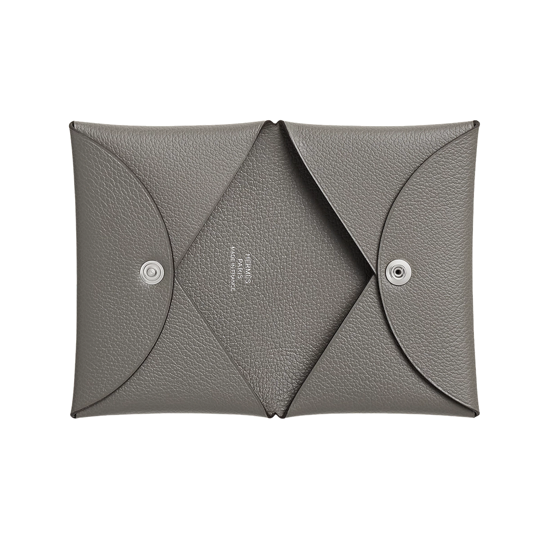 에르메스 칼비 카드 홀더 에버컬러 & 팔라듐 하드웨어 그리 메이어(Hermes Calvi Card Holder Evercolor & Palladium Gris Meyer) - 2
