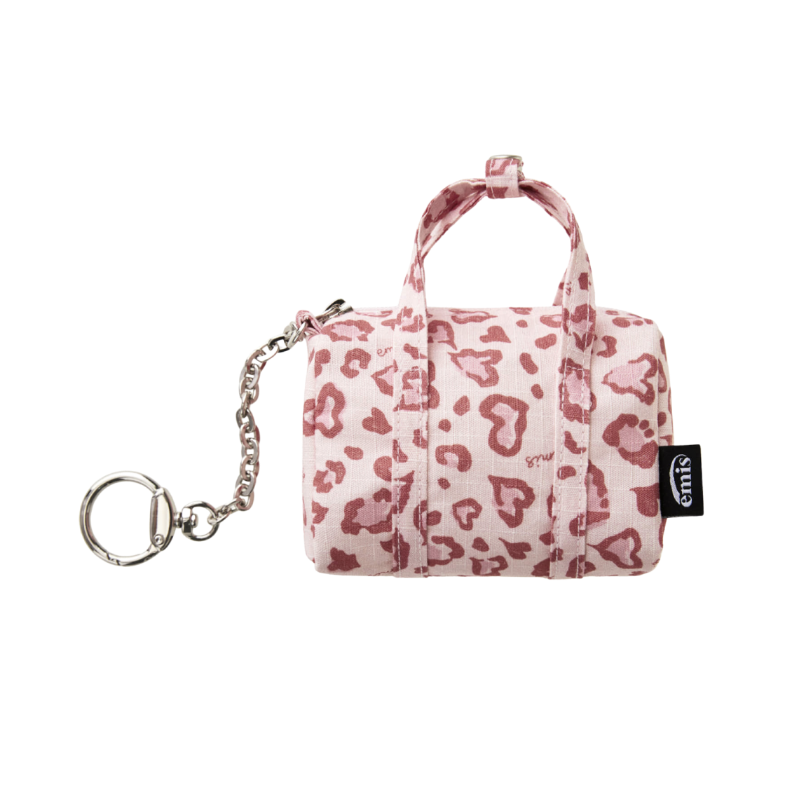 이미스 로고 레오파드 키링 핑크(Emis Logo Leopard Key Ring Pink) - 1