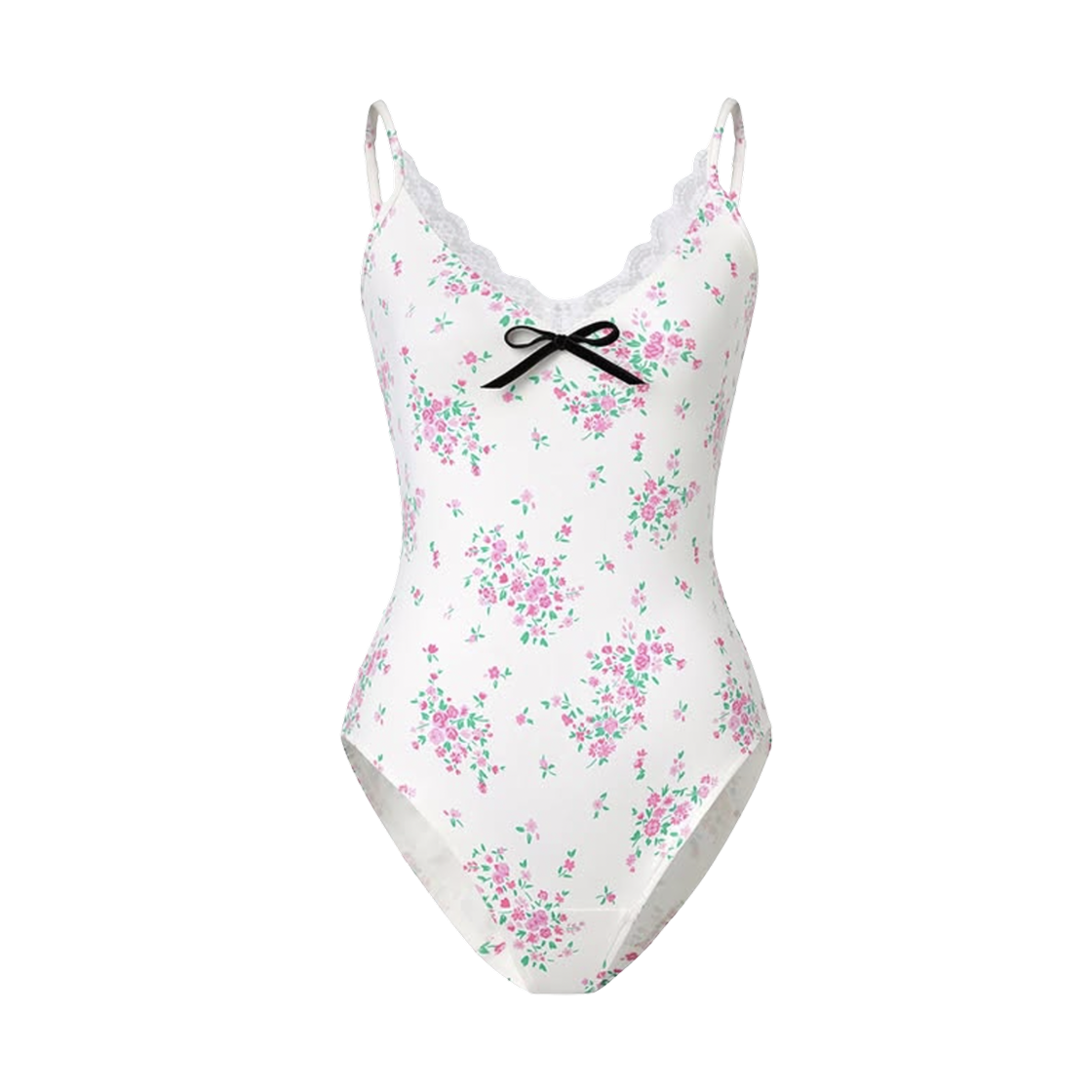 (W) 하우스 노웨어 x 슈슈통 스윔 수트 화이트((W) Haus Nowhere x Shushu/Tong Ribbon Swim Suit White)