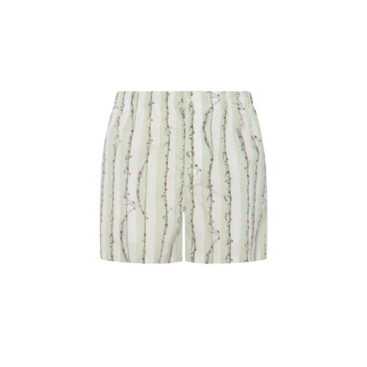 Bottega Veneta Printed Poplin Bermuda Shorts Light Cyan