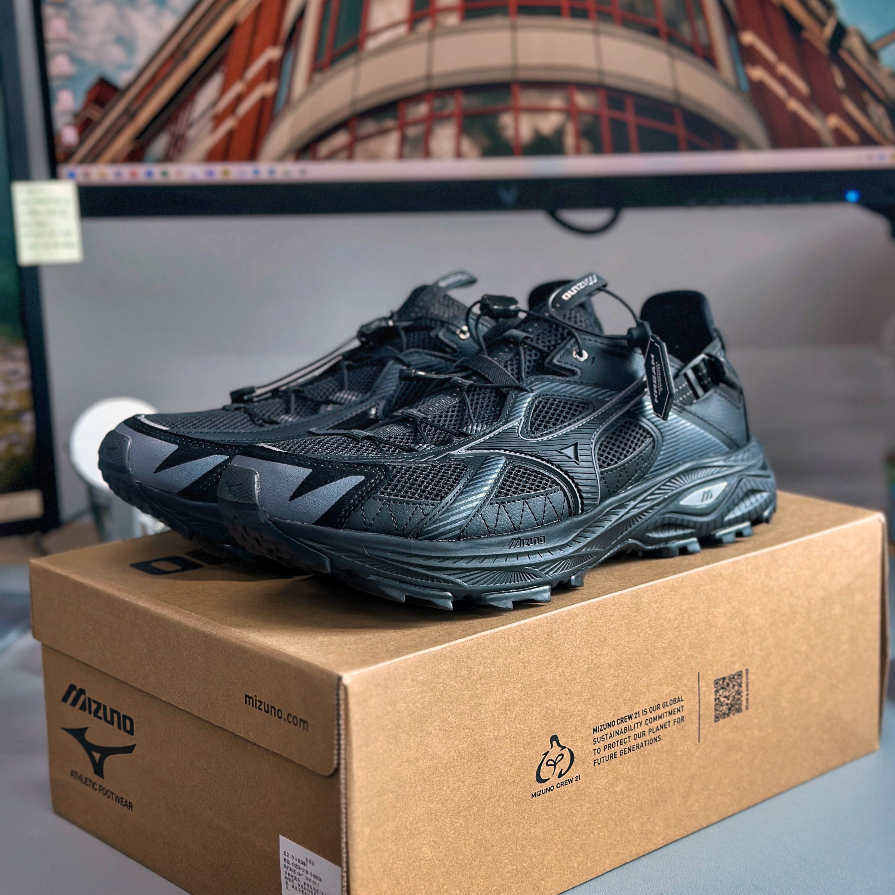 Mizuno Racer Trail SE Black 착용 스타일