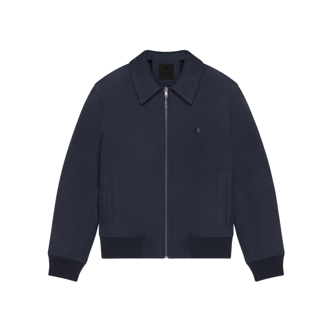 지방시 4G 메탈 스웨이드 봄버 자켓 미디움 블루(Givenchy Bomber Jacket in Suede with 4G Metal Medium Blue)