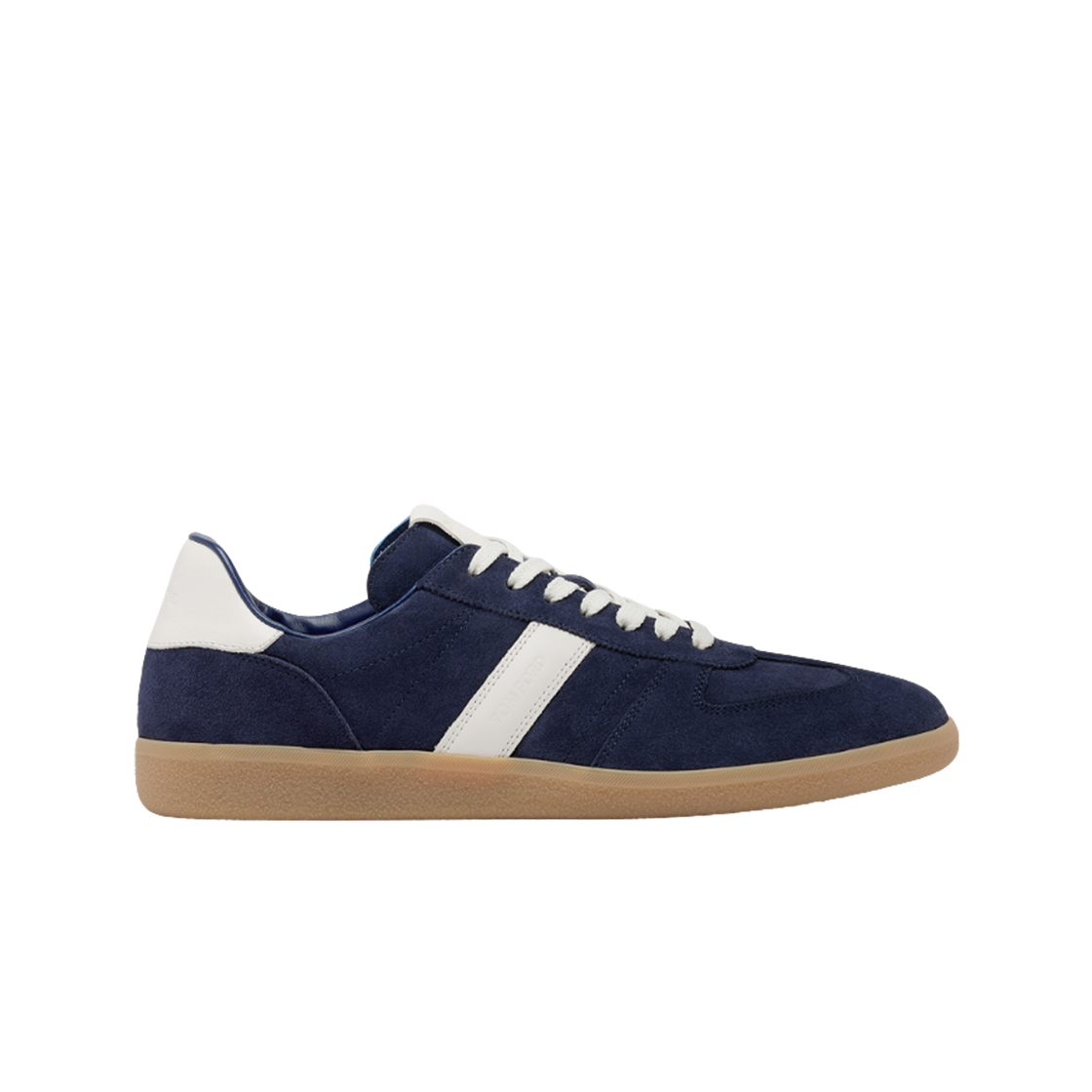 J1558-LCL046N-3LA13 Tom Ford Suede Archer Sneakers Deep Navy Amber