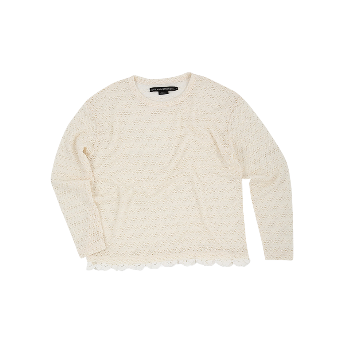 ADSB 앤더슨벨 플라워 가든 크루넥 스웨터 에크루