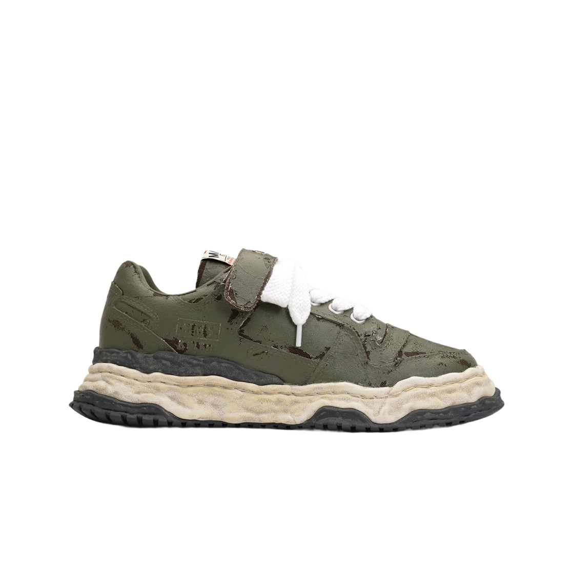 메종 미하라 야스히로 키스 OG 솔 필름 어태치드 캔버스 로우탑 스니커즈 카키(Maison Mihara Yasuhiro Keith OG Sole Film Attached Canvas Low-Top Sneakers Khaki) - 1