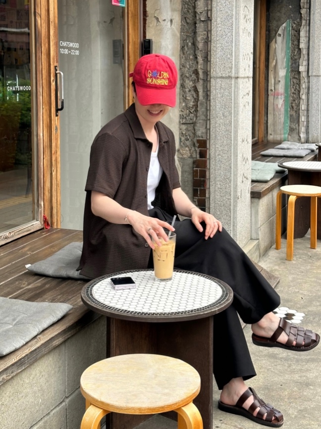 Jerusalem Sandals No.1063 Michael Slide Brown 착용 스타일 - 8