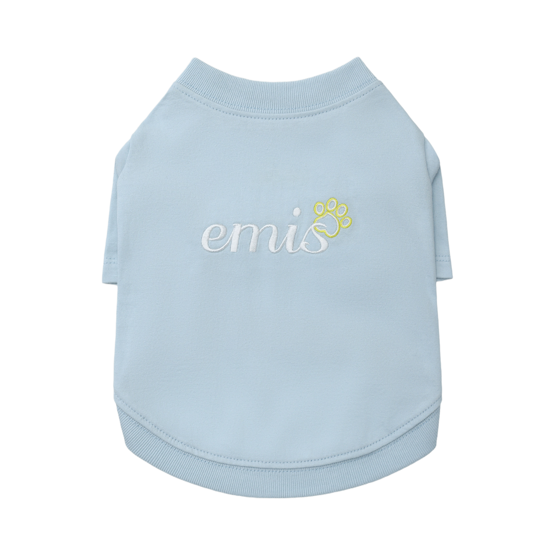 이미스 펫 레터링 로고 티셔츠 스카이 블루(Emis Pet Lettering Logo T-Shirt Sky Blue)
