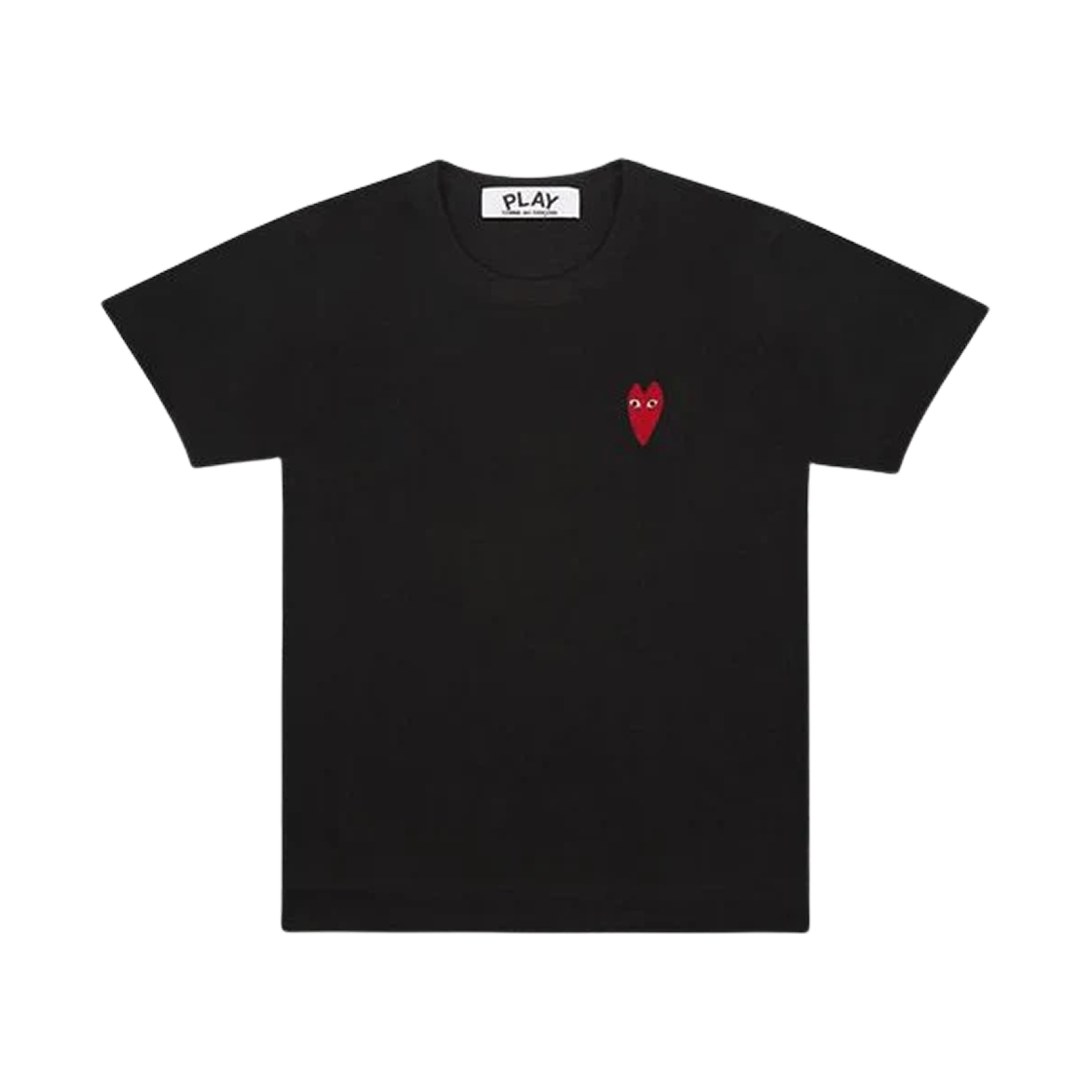 플레이 꼼데가르송 레드와펜 숏 슬리브 티셔츠 블랙(Play Comme des Garcons Red Heart Short Sleeve Shirt Black) - 1