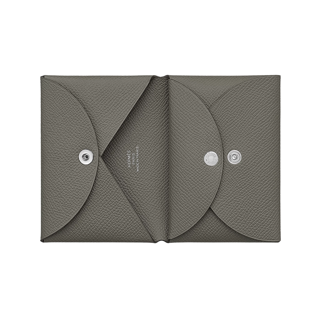 에르메스 칼비 듀오 카드 홀더 앱송 & 팔라듐 하드웨어 그리 메이어(Hermes Calvi Duo Card Holder Epsom & Palladium Gris Meyer) - 2