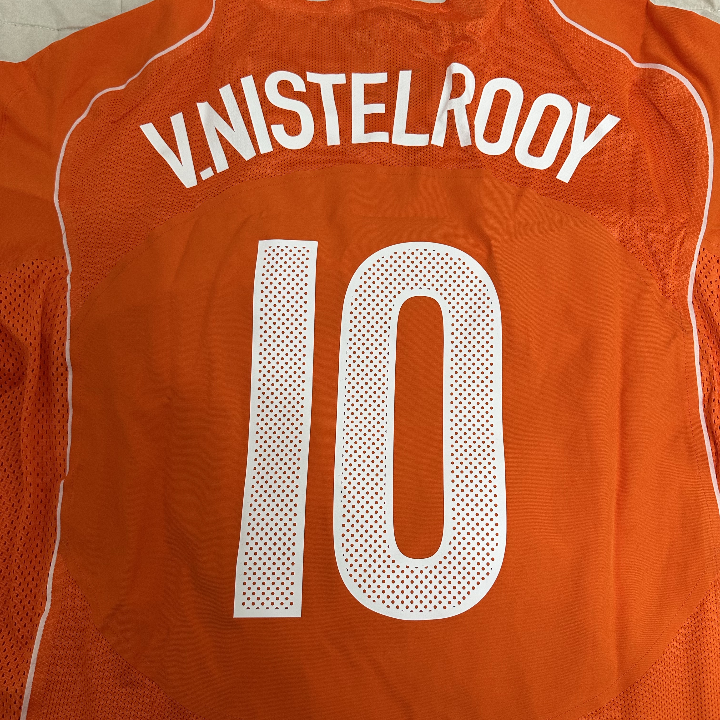 Nike Netherlands 2004 Total 90 Reissue Soccer Replica Jersey (Marking Ver.) 착용 스타일 - 2