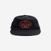 Hello Sunrise Fish Oval Logo Relaxed Fit 6P Cap Black