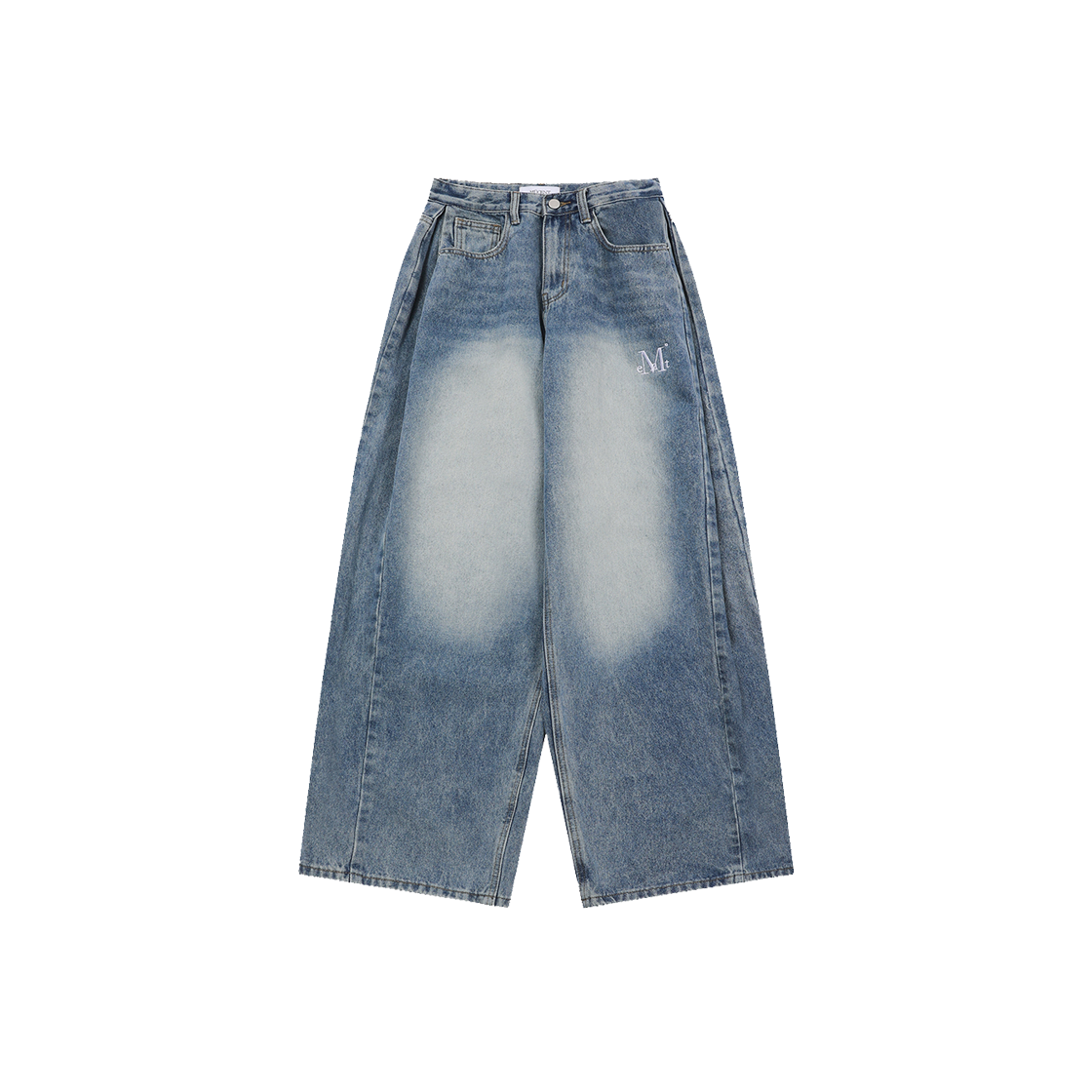 무센트 펜타 사이드 핀턱 데님 팬츠 남녀공용 A타입 딥 블루(진청)(MUCENT Penta Side Pintuck Denim Pants Unisex A type Deep blue)