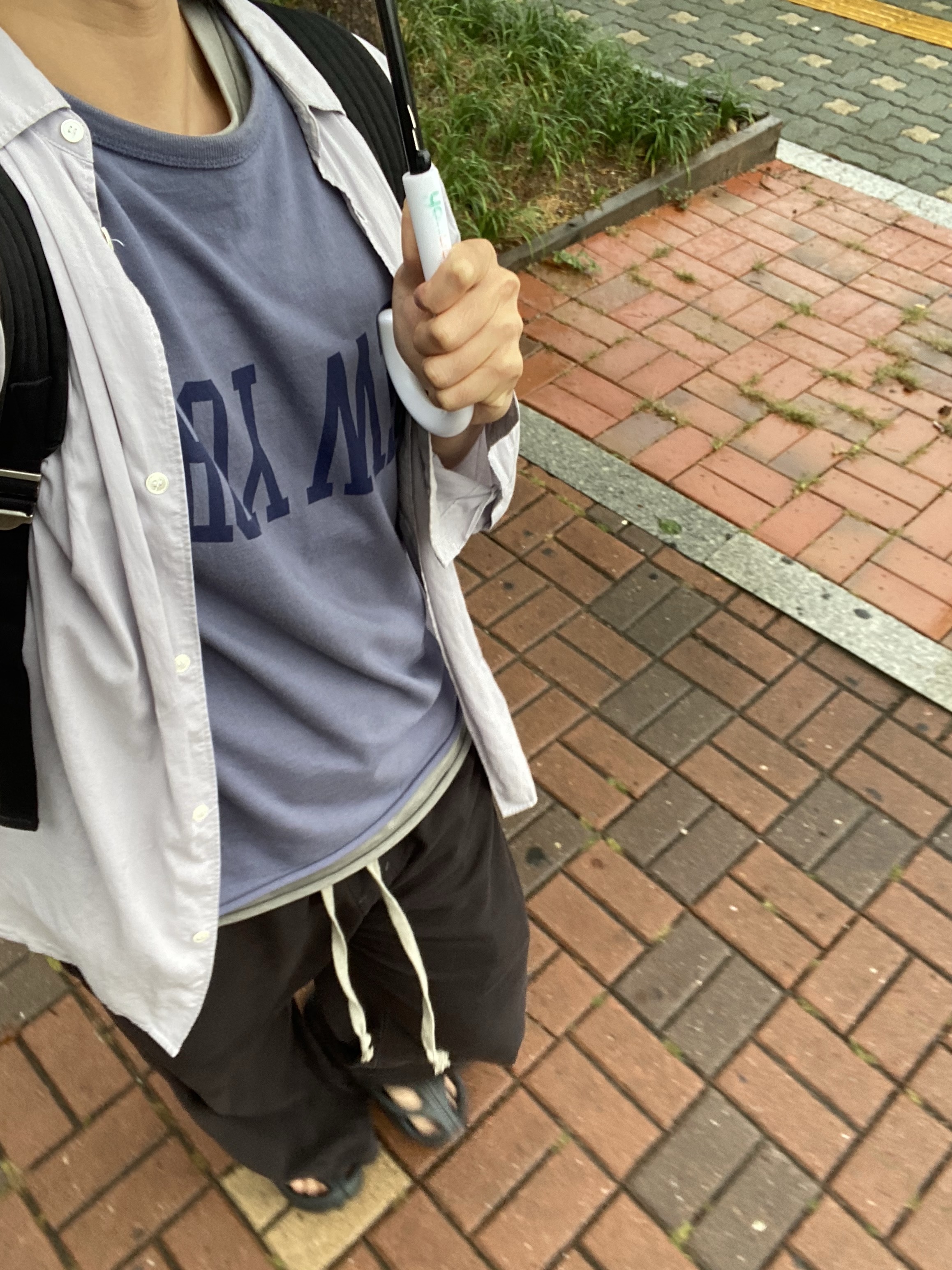 Polyteru Human Index Human Pajama Pants Deep Charcoal, Polyteru Human Index Human Sleeveless Gray Beige 착용 스타일 - 2
