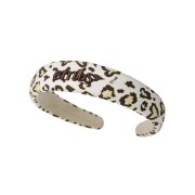(W) Emis Logo Leopard Hairband Ivory