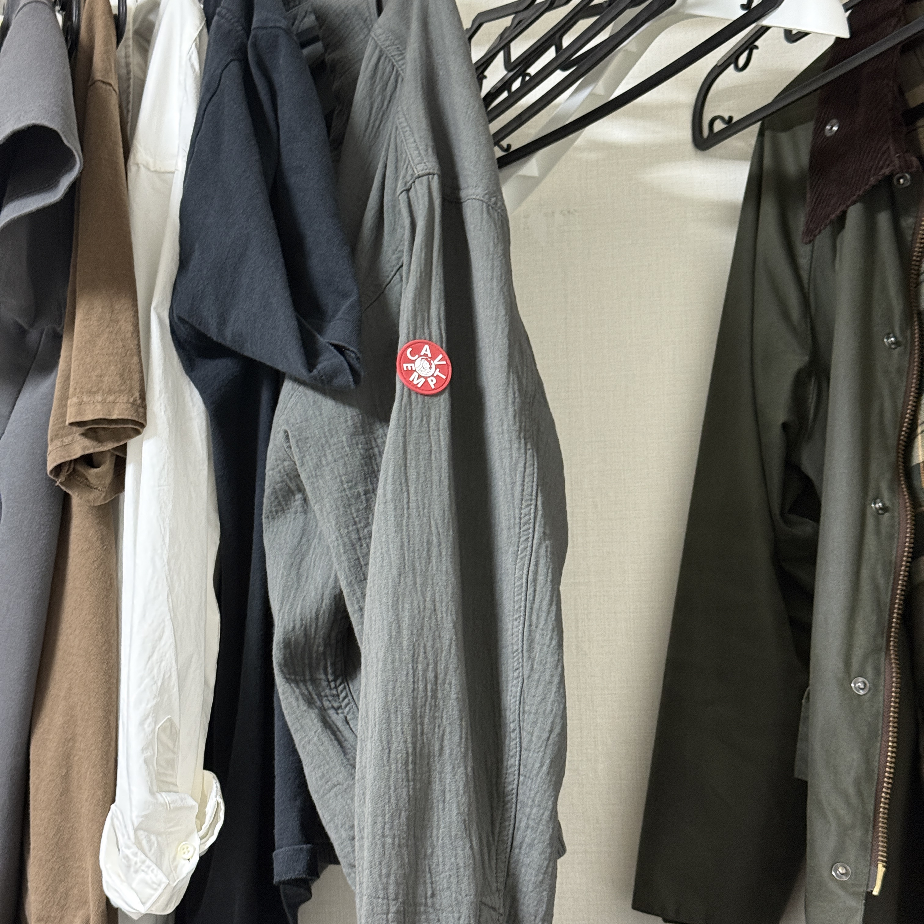 Cav Empt Overdye Taped Light Zip Hoody Charcoal - 24FW 착용 스타일