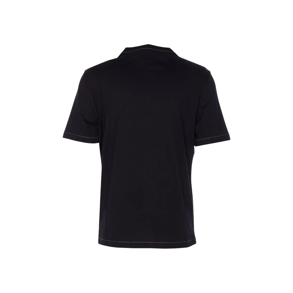 브루넬로 쿠치넬리 로고 포우 레이어링 코튼 저지 크루넥 티셔츠 블랙(Brunello Cucinelli Cotton Jersey Crewneck T-Shirt with Logo and Faux Layering Black) - 2