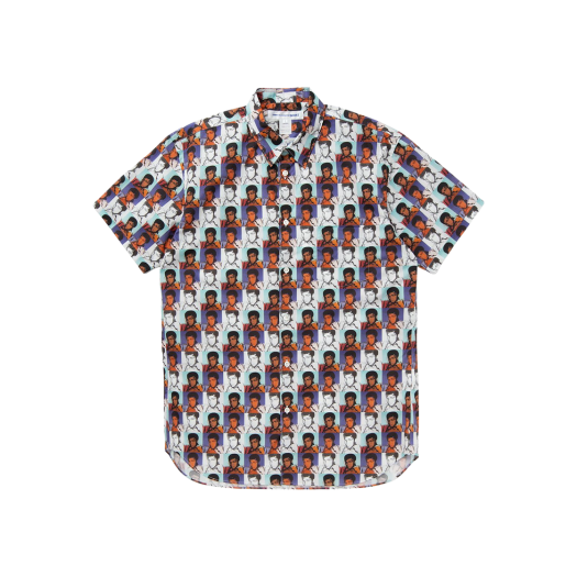 FM-B020-051-1 Comme des Garcons Shirt Andy Warhol's Muhammad Ali Print S/S Shirt Multicolour