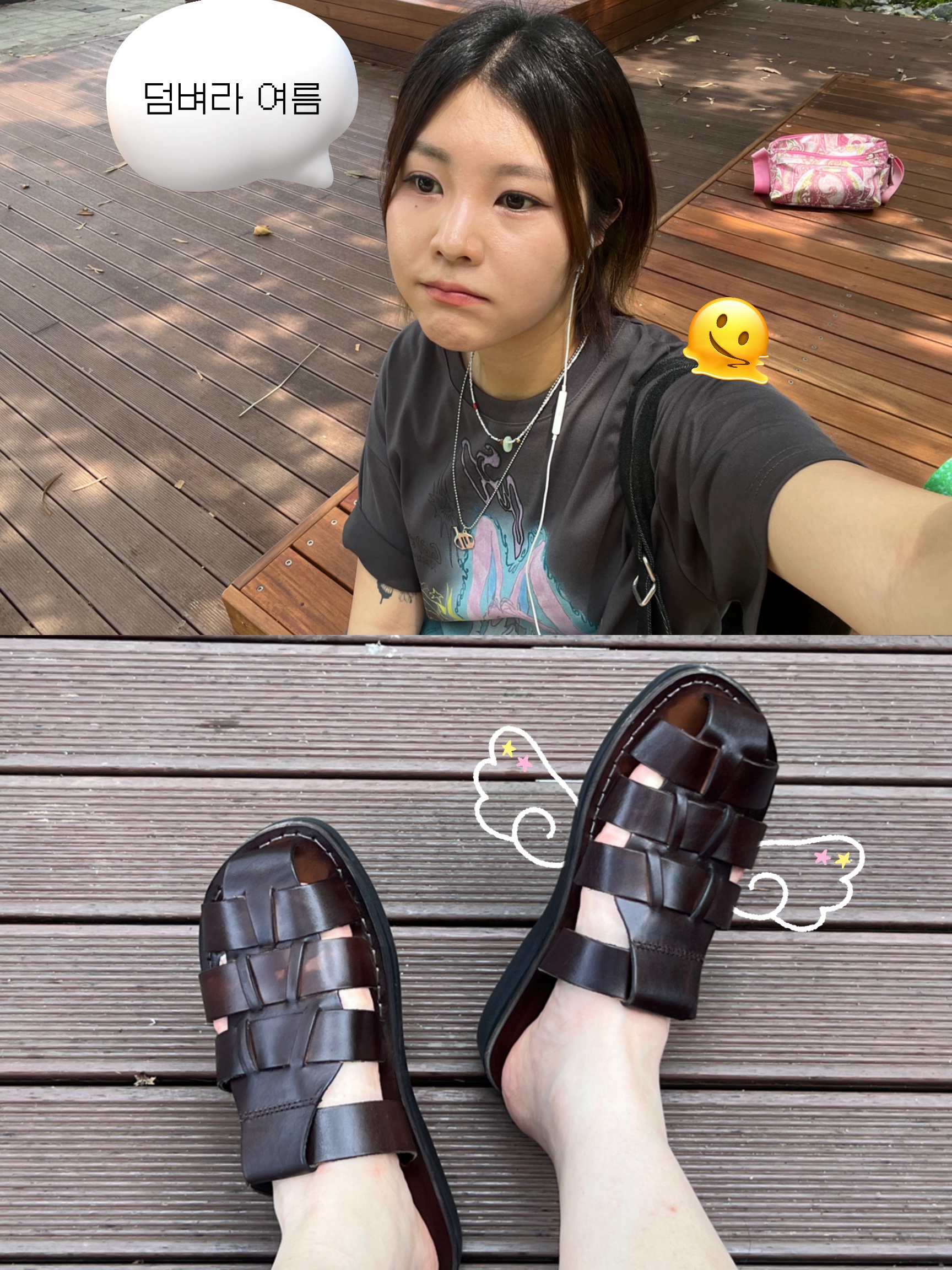 Jerusalem Sandals No.1063 Michael Slide Brown 착용 스타일 - 8