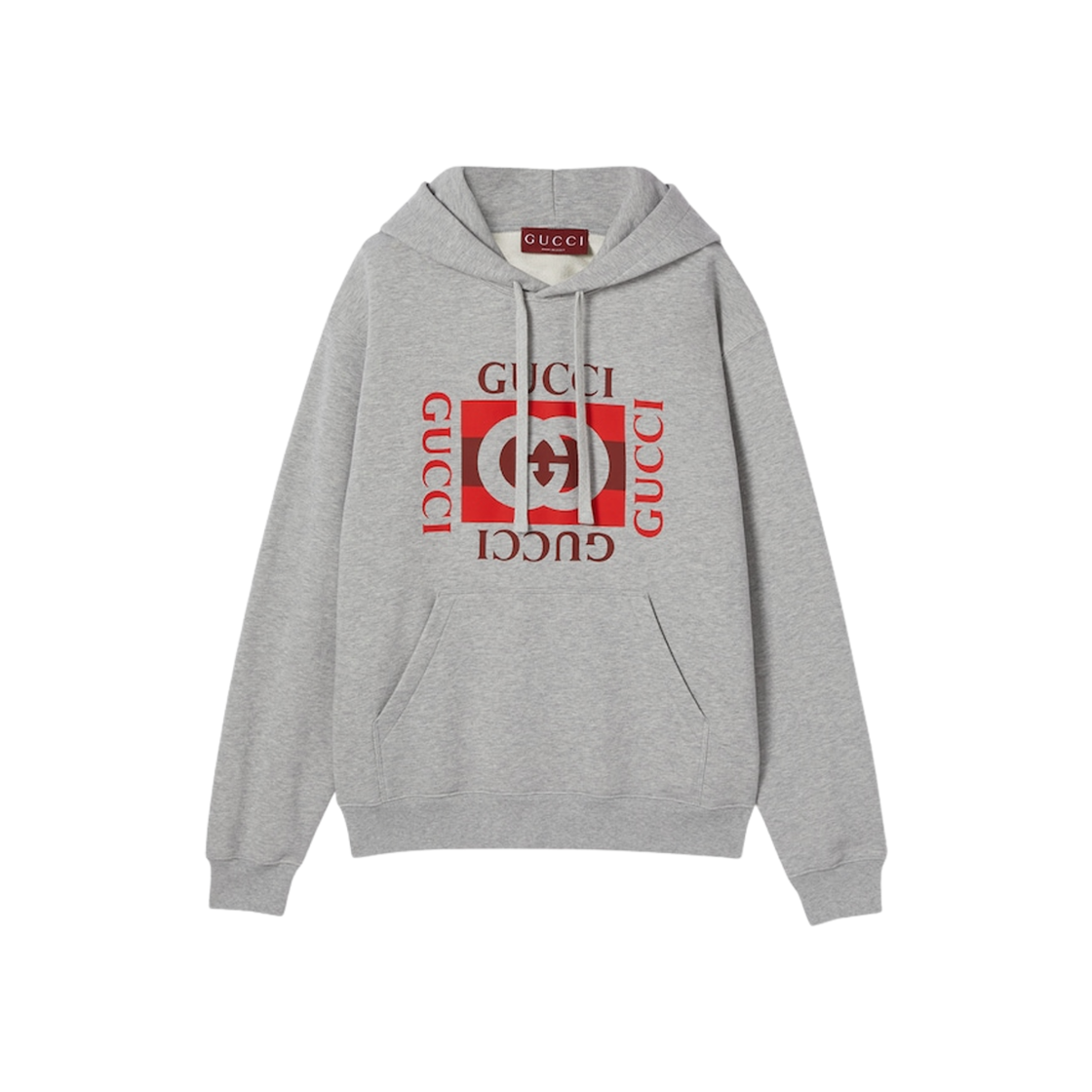 788771-XJHDP-1230 Gucci Printed Cotton Jersey Sweatshirt Grey Melange