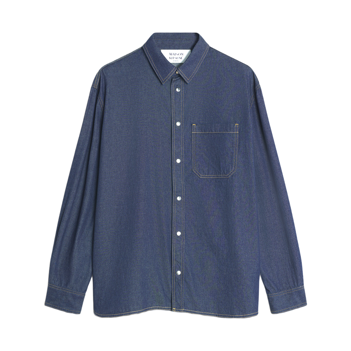 메종 키츠네 오버사이즈 셔츠 인디고(Maison Kitsune Oversized Shirt Indigo) - 1