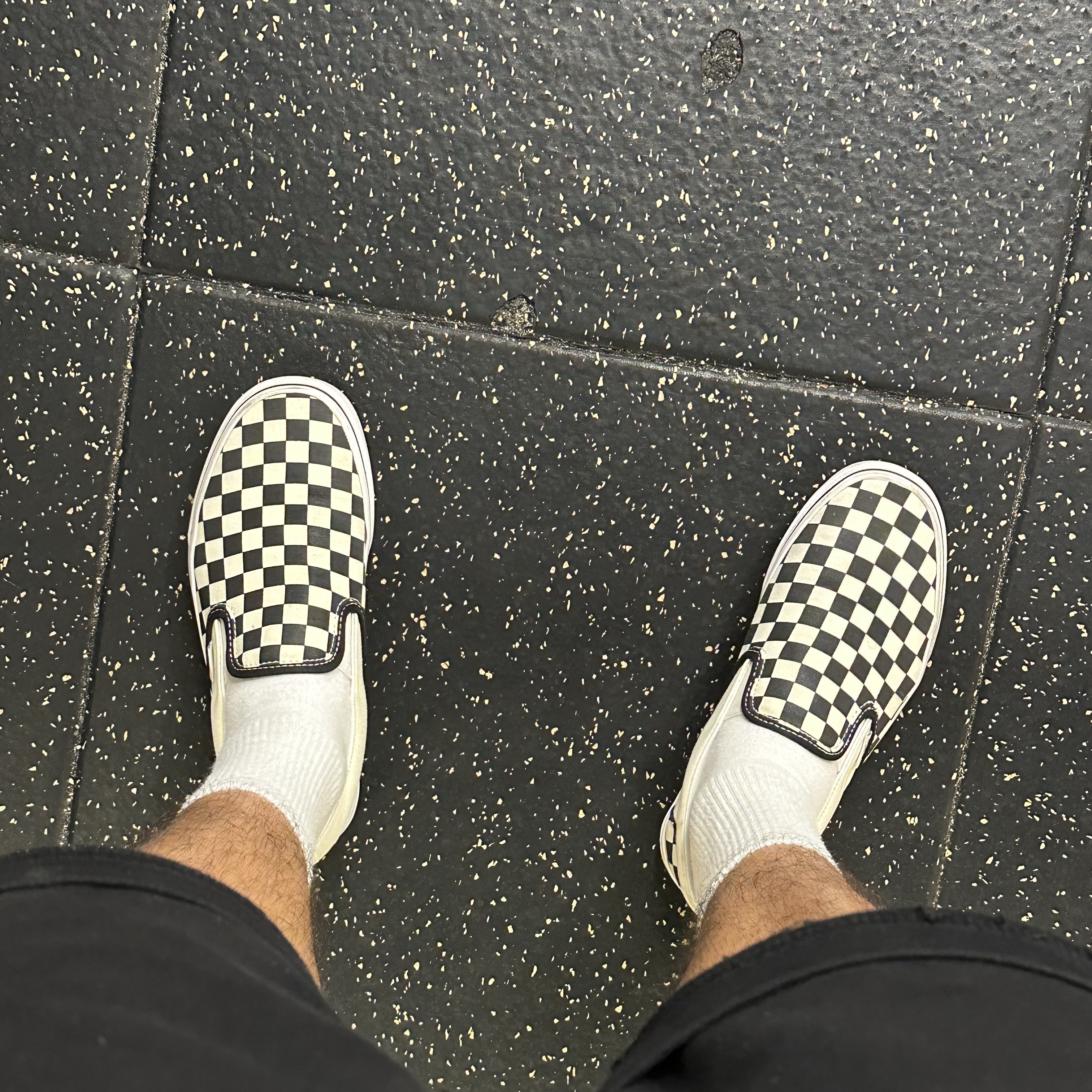 Vans Slip-On Checkerboard 착용 스타일