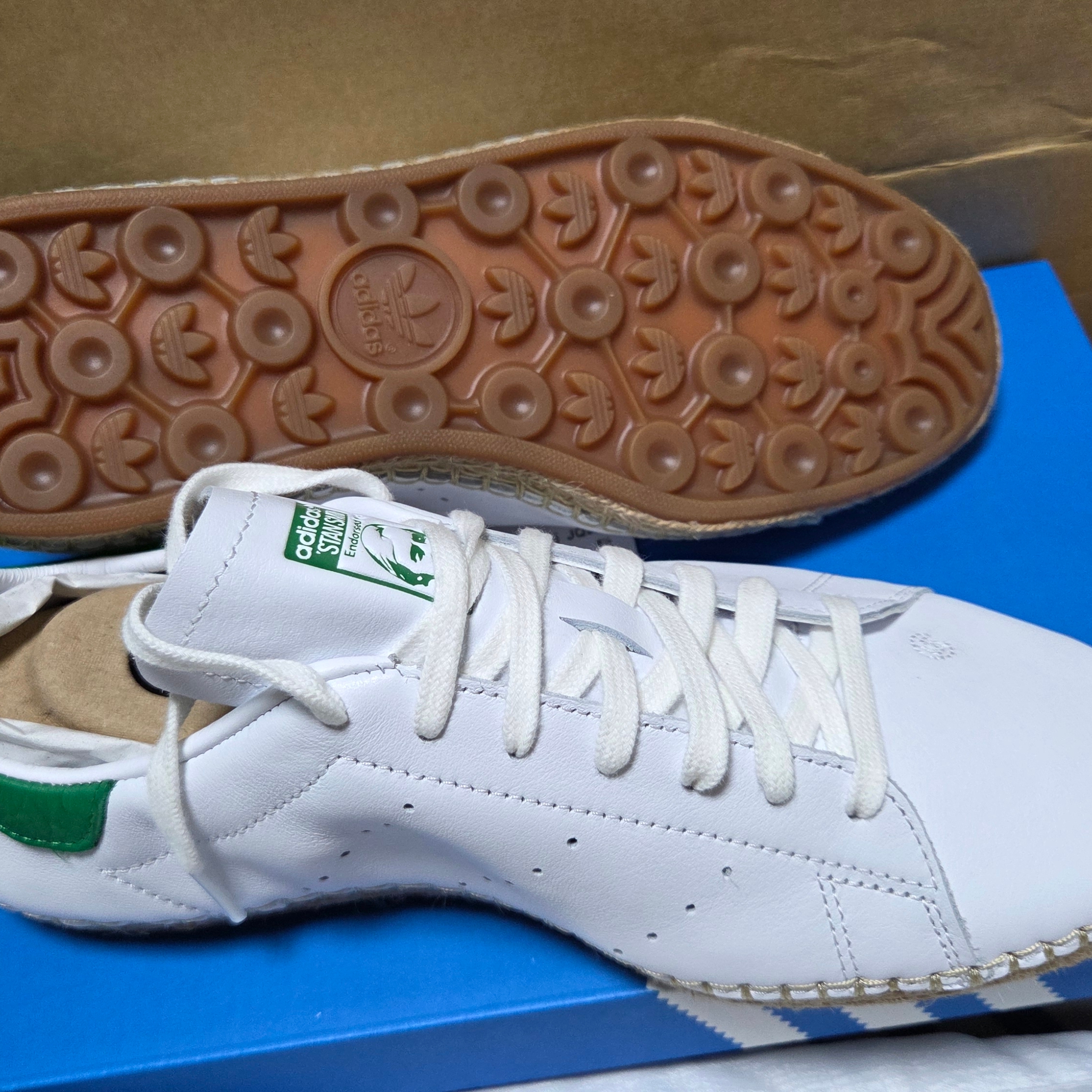 Adidas x Clot Stan Smith Cloud White Green 착용 스타일 - 6
