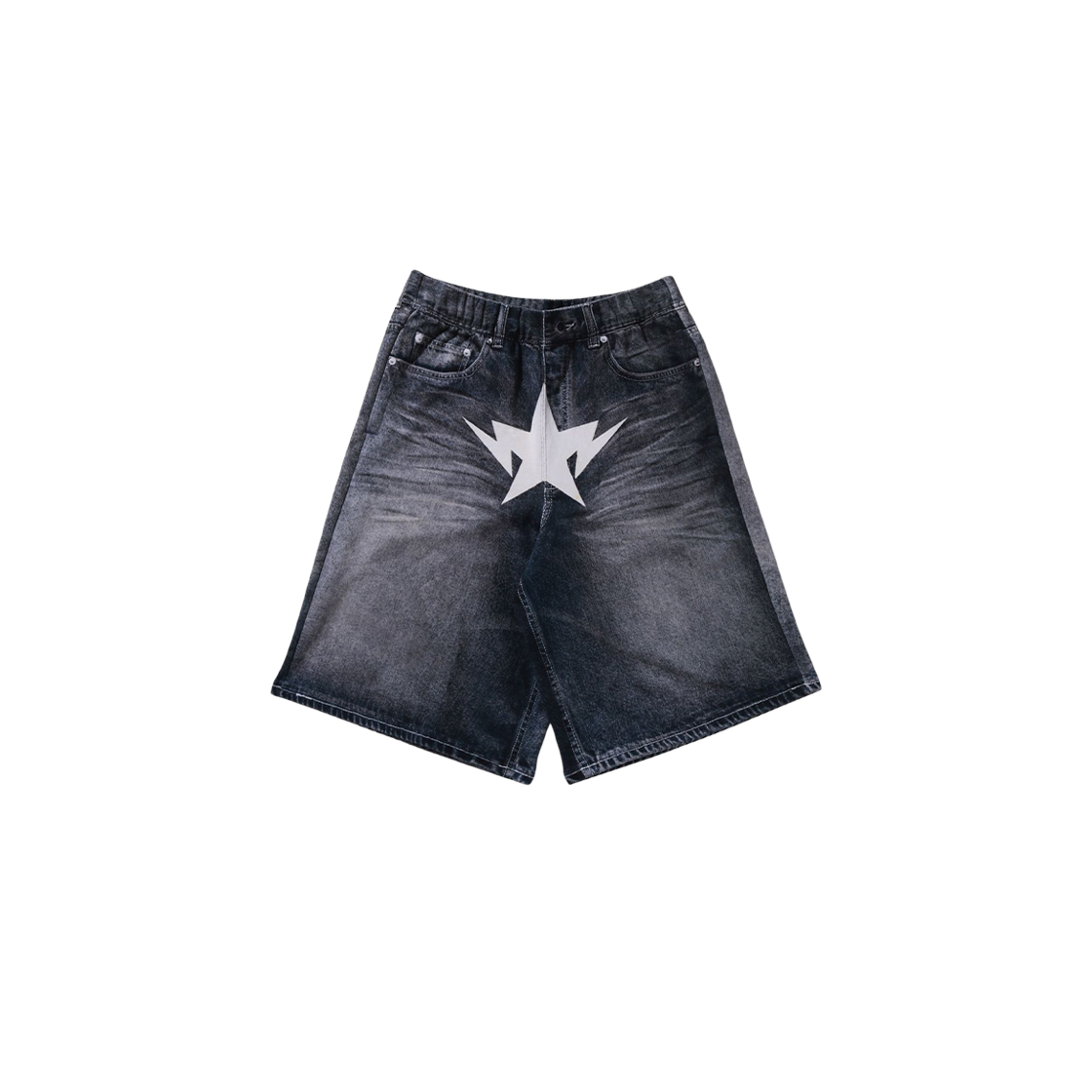 베이프 페이크 프린트 릴렉스드 핏 스웨트 쇼츠 인디고(BAPE Fake Print Relaxed Fit Sweat Shorts Indigo)