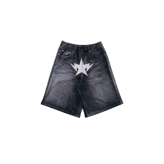 - BAPE Fake Print Relaxed Fit Sweat Shorts Indigo