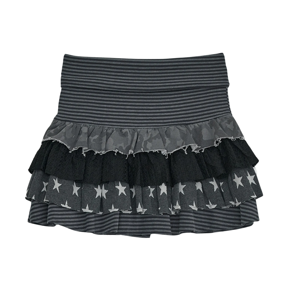 (W) 허그유어스킨 캉캉 레이어드 스커트 차콜((W) hugyourskin Cancan Layered Skirt Charcoal) - 2