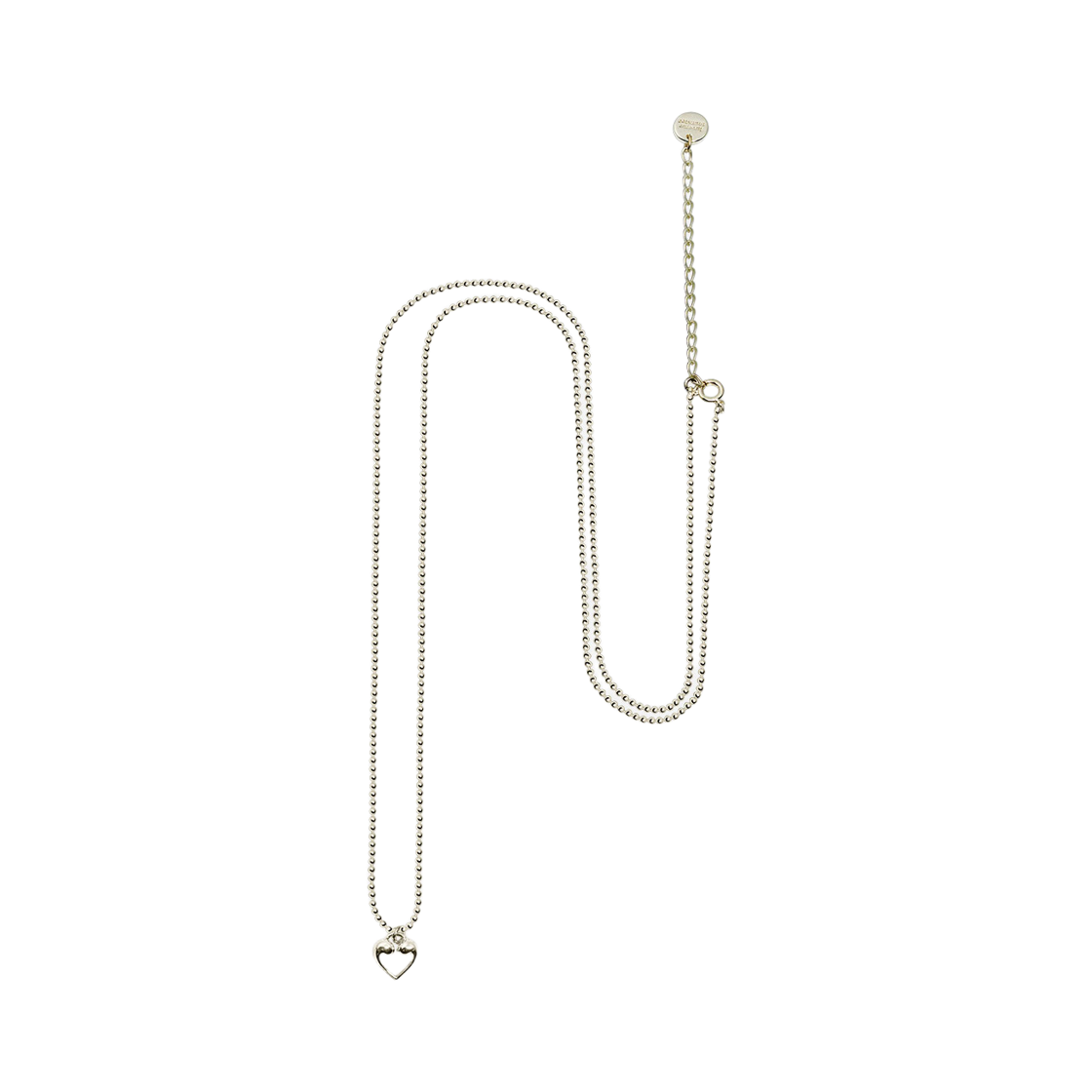L251MNK100 lovememonster Mont Tini Ball Long Chain Necklace Silver