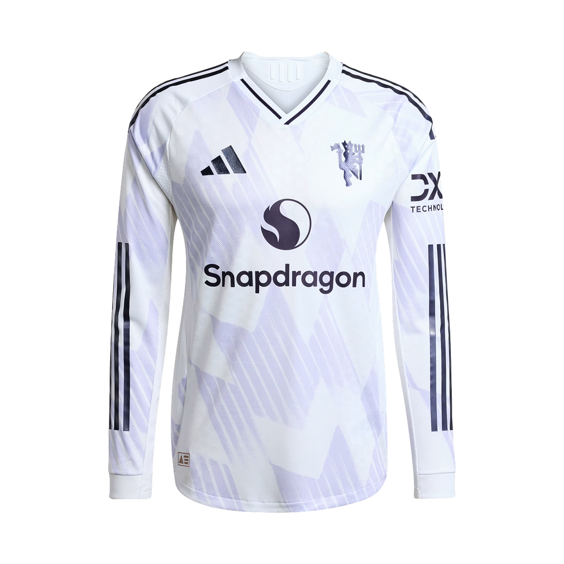 아디다스 맨체스터 유나이티드 2025/26 어웨이 어센틱 롱슬리브 저지 화이트 - US 사이즈 (논 마킹 버전)(Adidas Manchester United 2025/26 Away Authentic Long Sleeve Jersey White - US Sizing (Non Marking Ver.))